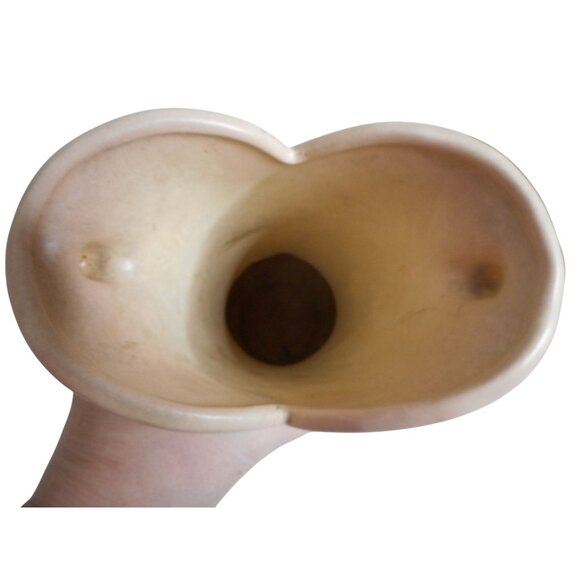 Vtg Hull Art Pottery 1940s WATER LILY Hull USA L-10-9 1/2" double handle Vase #2 - Picture 5 of 6